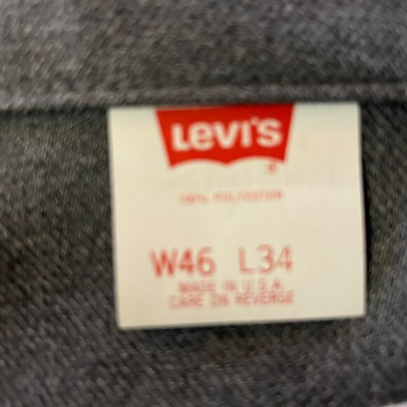 Vintage Levi’s Men’s Gray Pants 46x34 NEW – 100% Polyester – USA Made - Picture 8 of 16